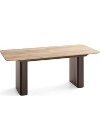 ESSTISCH Riven rechteckig ausziehbar verl&auml;ngerbar mit Butterfly-Auszug, Eiche Braun 200-296/90/76 cm