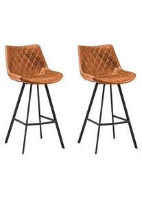 Barhocker-Set Bowie 2er-Set ca. 50x102 cm Cognac