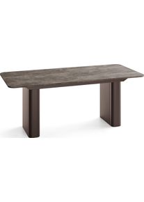 ESSTISCH Riven rechteckig ausziehbar verl&auml;ngerbar mit Butterfly-Auszug, Beton Dunkelgrau 200-296/90/76 cm