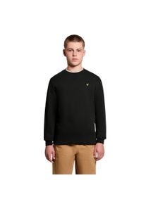 Lyle & Scott Katoenen sweater met geborduurd logo voor jongens (Jet Zwart)