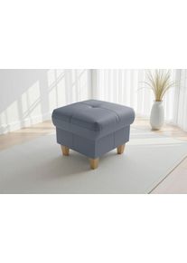 Sit & More Polsterhocker SIT & MORE "Pamela", grau (graublau), B:58cm H:48cm T:58cm, Hocker, Polsterhocker, mit praktischen Stauraum