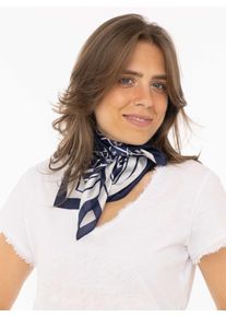 Nickituch Zwillingsherz "Luxury", Damen, navy, Obermaterial: 100% Polyester, Modet&uuml;cher Nickituch, geometrisches Muster, gl&auml;nzende Oberfl&auml;che