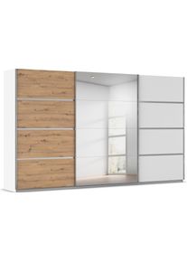 Kleiderschrank OTTO HOME "Mehrzweckschrank Aktenschrank M&ouml;bel Mietswohnung Schlafzimmer AVOLA", wei&szlig; (alpinwei&szlig;, eiche artisan, leisten chrom), B:360cm H:210cm T:62cm, Holzwerkstoff, Schr&auml;nke, Kleiderschrank, mit eleganten Zierleisten in Chrom, Schwarz oder Wei&szlig; MADE IN GERMANY
