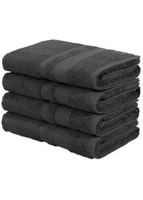 Duscht&uuml;cher OTTO HOME "Vanessa, 4 Duscht&uuml;cher, 70x140cm, in Standard- und Premium-Qualit&auml;t", grau (anthrazit), B:70cm L:140cm, Walkfrottee, Obermaterial: 100% Baumwolle, Handt&uuml;cher, Duscht&uuml;cher, Handt&uuml;cher mit Bord&uuml;re, 100% Baumwolle, einfarbig, weich