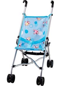 Puppenbuggy BAYER "bordeaux mit Einhorn", blau (blau mit k&uuml;hen), Puppenwagen, KinderB:27cm H:56cm T:47cm, Puppenbuggy, B:27cm H:56cm T:47cm