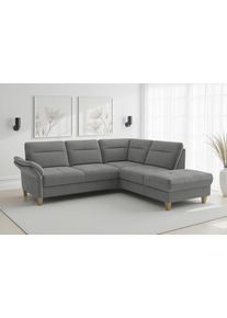Sit & More Ecksofa SIT & MORE "Pamela", beige (anthrazit), B:218cm H:90cm T:212cm, 100% Polyester, Sofas, Ecksofa, Liegefl&auml;che aus Originalstoff