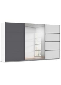 Kleiderschrank OTTO HOME "Mehrzweckschrank Aktenschrank M&ouml;bel Mietswohnung Schlafzimmer AVOLA", wei&szlig; (alpinwei&szlig;, graumetallic, leisten graumetallic), B:360cm H:229cm T:62cm, Holzwerkstoff, Schr&auml;nke, Kleiderschrank, mit eleganten Zierleisten in Chrom, Schwarz oder Wei&szlig; MADE IN GERMANY