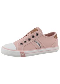 Slip-On Sneaker Mustang Shoes "Gaspare", M&auml;dchen, Gr. 33, rosa (ros&eacute;), Baumwolle, Schuhe Slip-On Sneaker, Freizeitschuh, Slipper, Halbschuh mit Kontrastn&auml;hten