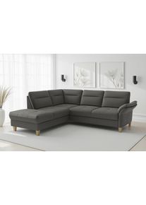 Sit & More Ecksofa SIT & MORE "Pamela", grau (anthrazit), B:218cm H:90cm T:212cm, 100% Polyester, Sofas, Ecksofa