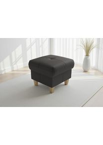Sit & More Polsterhocker SIT & MORE "Pamela", schwarz, B:58cm H:48cm T:58cm, Hocker, Polsterhocker, mit praktischen Stauraum