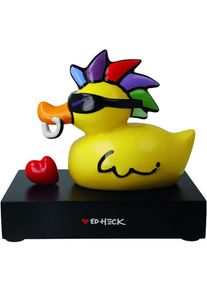 Dekofigur Goebel "Ed Heck - Duck Gone Wild", bunt, B:22,5cm H:20,5cm T:14cm, Porzellan, Dekofiguren, Dekofigur