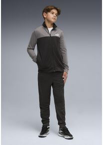 Trainingsanzug Puma "POLY COLORBLOCK SUIT B", Jungen, Gr. 164, schwarz (Puma schwarz), Trikot, Obermaterial: 100% Polyester, regular fit, Sportanz&uuml;ge Trainingsanzug, ohne Kapuze