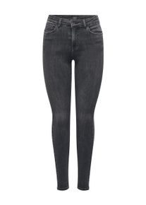 Skinny-fit-Jeans Only "ONLPOWER MID WAIST SK PUSH UP AZ BOX", Damen, Gr. M (38), L&auml;nge 30, grau (grau denim), Denim/Jeans, Obermaterial: 92% Baumwolle, 6% Elastomultiester, 2% Elasthan, skinny fit, Jeans Skinny-fit-Jeans