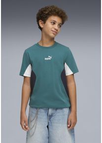 T-Shirt Puma "ESS BLOCK TEE B", Jungen, Gr. 176, gr&uuml;n (emerald ice), Jersey, Obermaterial: 100% Baumwolle, regular fit normal, Rundhals, Shirts T-Shirt, Kurzarm, Rundhalsausschnitt, ohne Kapuze