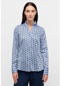 Hemdbluse Eterna "REGULAR FIT", Damen, Gr. 44, blau, 100% Baumwolle, Blusen Hemdbluse, EASY IRON (b&uuml;gelleicht)