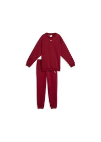 Trainingsanzug Puma "LOUNGEWEAR OVERSIZED SWEAT SUIT FL G", M&auml;dchen, Gr. 176, rot (garnet glow), Fleece, Obermaterial: 66% Baumwolle, 34% Polyester, unifarben, oversize, Sportanz&uuml;ge Trainingsanzug, mit elastischem Bund, mit gerippten B&uuml;ndchen, mit Seitentaschen