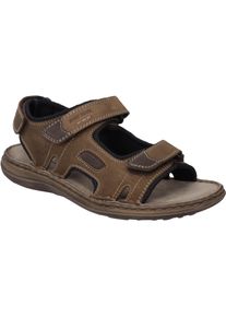 Sandale Josef Seibel "Vincent 08, braun-kombi", Herren, Gr. 47, braun (braun, kombi), Obermaterial: 80% Rindsleder Leather cow. 20% Textilmaterial TEXMAT., Schuhe Sandale