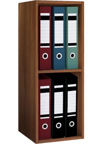 B&uuml;cherregal Vcm "Holz B&uuml;ro Regal B&uuml;cher Ordner Aktenregal Offas 2f", braun (kern, nussbaum), B:34cm T:30cm, Regale, B&uuml;cherregal