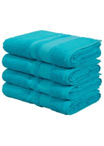 Duscht&uuml;cher OTTO HOME "Vanessa, 4 Duscht&uuml;cher, 70x140cm, in Standard- und Premium-Qualit&auml;t", blau (t&uuml;rkis), B:70cm L:140cm, Walkfrottee, Obermaterial: 100% Baumwolle, Handt&uuml;cher, Duscht&uuml;cher, Handt&uuml;cher mit Bord&uuml;re, 100% Baumwolle, einfarbig, weich
