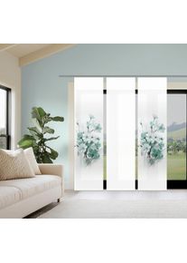Schiebegardine Home Wohnideen "LOTUS", wei&szlig; (mint), B:60cm H:245cm, Polyester, Gardinen, Schiebegardine, Schiebewand Seidenoptik, SET, Digitaldruck