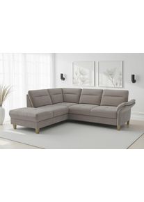 Sit & More Ecksofa SIT & MORE "Pamela", braun (taupe), B:218cm H:90cm T:212cm, 100% Polyester, Sofas, Ecksofa