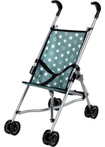 Puppenbuggy BAYER "bordeaux mit Einhorn", gr&uuml;n (grau mit sternen), Puppenwagen, KinderB:27cm H:56cm T:47cm, Puppenbuggy, B:27cm H:56cm T:47cm