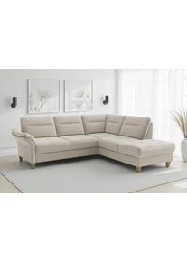 Sit & More Ecksofa SIT & MORE "Pamela", beige (creme), B:218cm H:90cm T:212cm, 100% Polyester, Sofas, Ecksofa, Liegefl&auml;che aus Originalstoff