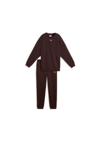 Trainingsanzug Puma "LOUNGEWEAR OVERSIZED SWEAT SUIT FL G", M&auml;dchen, Gr. 164, braun (chocolate fondue), Fleece, Obermaterial: 66% Baumwolle, 34% Polyester, unifarben, oversize, Sportanz&uuml;ge Trainingsanzug, mit elastischem Bund, mit gerippten B&uuml;ndchen, mit Seitentaschen