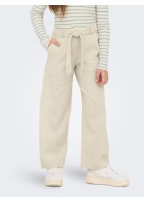 Schlupfhose KIDS Only "KOGTIZANA COTTON LOOSE PANTS WVN NOOS", M&auml;dchen, Gr. 122, N-Gr, grau (pumice stone), Web, Obermaterial: 100% Baumwolle, unifarben, regular fit normal, Hosen Schlupfhose