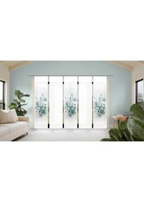 Schiebegardine Home Wohnideen "LOTUS", wei&szlig; (mint), B:60cm H:245cm, Polyester, Gardinen, Schiebegardine, Schiebewand Seidenoptik, SET, Digitaldruck