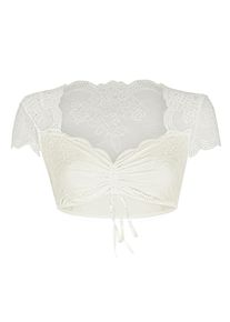 Dirndlbluse Nina von C. "Dirndlbluse, kurzarm Tracht", Damen, Gr. 38, beige (champagner), Obermaterial: 92% Modal CMD. 8% Elasthan EL., Blusen Dirndlbluse