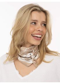 Nickituch Zwillingsherz "Luxury", Damen, beige, Obermaterial: 100% Polyester, Modet&uuml;cher Nickituch, geometrisches Muster, gl&auml;nzende Oberfl&auml;che