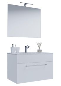 Waschtisch Vcm "3-tlg. Waschplatz Waschtisch Badinos Schublade SP", wei&szlig;, B:60cm T:46cm, Waschtische, Waschtisch