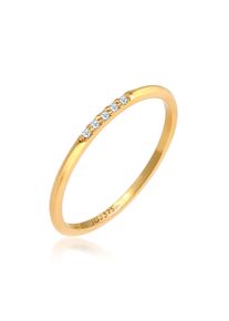 Ring-Set Elli DIAMONDS "Ring Bandring Verlobung Diamanten Elegant Fein 375 Gold" Gr. 52, gold, Fingerringe, Damen, 52, Gelbgold 375, Ring-Set