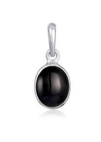 Medallionanh&auml;nger Elli "Anh&auml;nger Onyx Anh&auml;nger Klassisch 925 Silber" Gr. 22, silber, Schmuckanh&auml;nger, Damen, Silber 925 (Sterlingsilber), Medallionanh&auml;nger