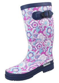 Gummistiefel Bockstiegel "Susanne", Damen, Gr. 42, blau (blau, multi), Obermaterial: 100% Naturkautschuk NaRubber., Schuhe Gummistiefel