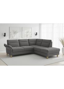 Sit & More Ecksofa SIT & MORE "Pamela", grau (anthrazit), B:218cm H:90cm T:212cm, 100% Polyester, Sofas, Ecksofa, Liegefl&auml;che aus Originalstoff