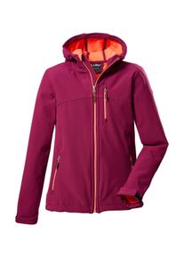 Softshelljacke Killtec "Girls Softshelljacke", M&auml;dchen, Gr. 152, lila (pflaume), Oberseite: 100% Polyester.R&uuml;ckseite: 100% Polyester.Futter: 100% Polyester, Jacken Softshelljacke, Wasserabweisend, verstellbare Kapuze u &Auml;rmel, Fleece-Innenfutter