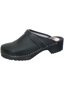 Clog SALIHA "Clogs (Ferse offen)", Damen, Gr. 47, schwarz, Obermaterial: 50% Rindsleder Leather cow. 50% Lammleder LEL., Schuhe Clog