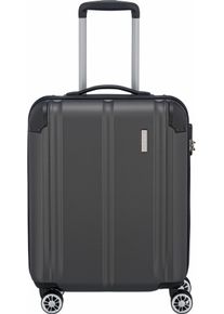 Hartschalen-Trolley Travelite "CITY Reisekoffer Hartschale", Damen, Gr. B/H/T: 40cm x 55cm x 20cm 40 l, grau (anthrazit), ABS, matt, unifarben, Basic, Koffer Hartschalen-Trolley, mit TSA-Schloss, robustes ABS Reisegep&auml;ck