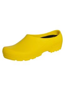 Clog SALIHA "Gartenclogs Multi Clog geschlossen", Damen, Gr. 45, gelb, Obermaterial: 100% Polyurethan PU., Schuhe Clog