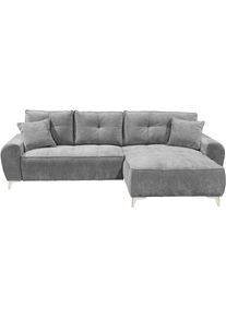 Ecksofa ED EXCITING DESIGN, grau (titan), B:284cm H:48cm T:191cm, 100% Polyester, Sofas, Ecksofa