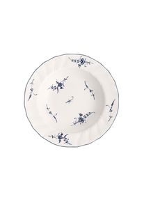 Villeroy & Boch Suppenteller VILLEROY & BOCH "Suppenteller Vieux Luxembourg &oslash; 22,5 cm wei&szlig;-blau", bunt (wei&szlig;, blau), Speiseteller, Suppenteller