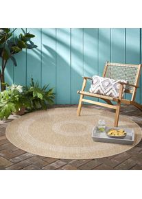 Muratap Natur vloerkleed rond buitenkleed sisal laagpolig indoor en outdoor 200 cm rond