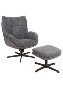 M&Ouml;BELIX M&ouml;belix , Dunkelgrau , Metall, Textil , 76x101x87 cm , Liegefunktion, Sitzfl&auml;che 360&deg; drehbar ,