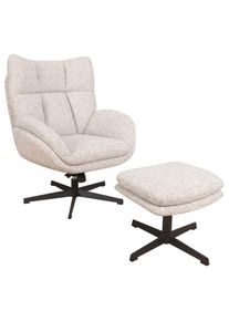 M&Ouml;BELIX M&ouml;belix , Beige , Metall, Textil , 76x101x87 cm , Liegefunktion, Sitzfl&auml;che 360&deg; drehbar ,