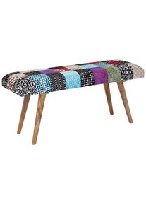 Mid.you , Mehrfarbig , Textil , Mangoholz , massiv , 117x51x38 cm ,