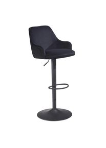 Mid.you , Schwarz , Textil , 45x106x45 cm , Sitzfl&auml;che 360&deg; drehbar ,
