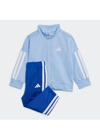Trainingsanzug adidas Sportswear "ESSENTIALS CLIMACOOL KIDS", Jungen, Gr. 98, blau (glow blau, wei&szlig;), Obermaterial: 100% Polyester, Sportanz&uuml;ge Trainingsanzug