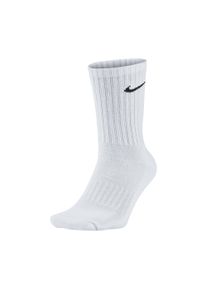 Funktionssocken Nike "U NK V CUSH CREW 3P VALUE 108", Damen, Gr. S (34/37), wei&szlig; (wei&szlig;, schwarz), Obermaterial: 75% Baumwolle, 18% Polyester, 6% Nylon, 1% Elasthan, Socken Funktionssocken, leichte Ausf&uuml;hrung, atmungsaktives Material, elastische Passform